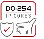 DO254 Badge Left CAST offers Do-254 certified IP cores for aerospace applications