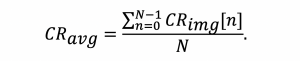 The average compression ratio is calculated for each image set