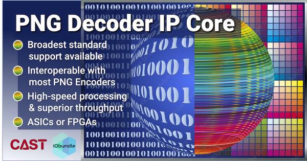 New PNG Decoder IP Core from CAST and IObundle