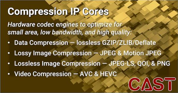 CAST Compression IP for Data, Images, and Video