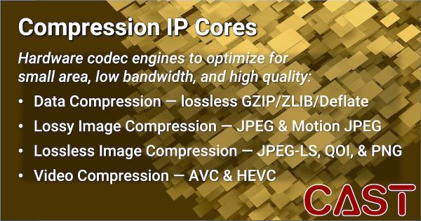 CAST Compression IP for Data, Images, and Video